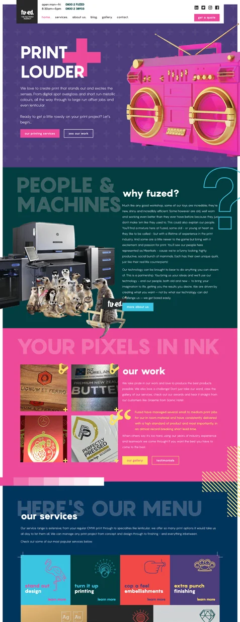 Fuzed print agency website